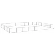 Dog Kennel 48m² Steel Large Outdoor Pet Cage Fence Run Play Pen House Enclosure