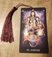 Justice- Dream Tarot Bookmark Oracle Card Art Deck Gift, Purified & Charged