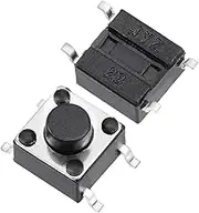uxcell 6x6x5mm Momentary Panel PCB Surface Mounted Devices SMT Mount 4 Pins Push Button SPST Tactile Tact Switch 50PCS