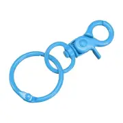 44mm Swivel Clasps Lanyard Snap Hook with Binder Ring for DIY Blue