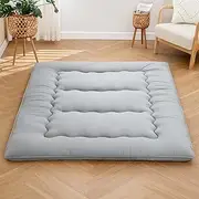 Queen Japanese Memory Foam Tatami Foldable Sleeping Mattress, Grey