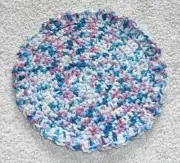 New Uniq Handmade 7.5" Round Crochet Doily Candle Mat Centerpiece Pink Blue Tan