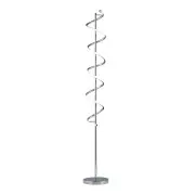 Angelina Modern Curved Spiral LED Floor Reading Lamp Light - Chrome