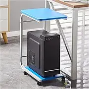 Printer Stand 2-Tier Printer Stand with Rolling Wheels Home Office Movable Printer Shelf CPU Holder Cart PC Laptop Standing Table Printer Table(Blue)