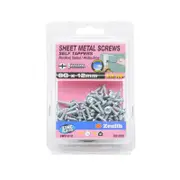 Zenith 8G x 12mm Zinc Plated Pan Head Sheet Metal Screws - 100 Pack