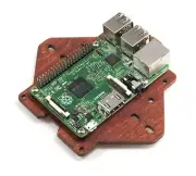 Zebra VESA Mounting Plate -for Raspberry Pi 4B, 3B+, 3, Pi 2, and Pi B+ ~ Wood