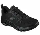 Air Skechers Black Womens Glide Step Shoes Memory Foam Mesh Sport Comfort 149554