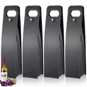 4 Pack Single Wine Bottle Carrier Tote Champagne Beer Gift Bags for Wedding