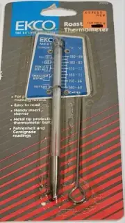 EKCO Thermometer & Skewer Vintage Blue Roast & Meat Temperature 23003 NOS 1990