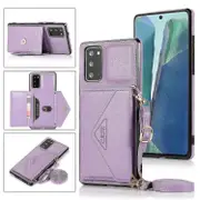 Compatible Samsung Galaxy S20 Fe Wallet Case With Card Holder With Stand With Strap Pu Leather Slim Magnetic Crossbody Case Cover Purple