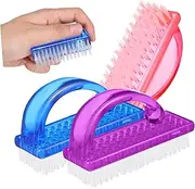 MUCKLILY 6Pcs Fingernail Brush Lightweight Handle Nail Dust Cleaning Brush for Men Women for Manicure for Travel Home Use