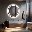 Round Dual illuminated Bathroom Mirror Anti-Fog Vanity Makeup Mirror Wall Mount