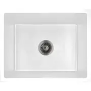 Baiachi Single Bowl Granite Kitchen Sink White with Gun metal Waste
