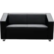 CUBE LOUNGE Two-Seater W1430 x D720 x H880mm Black Leather