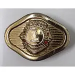 二手LIONS INTERNATIONAL GOLDEN LOGO BUCKLE金色皮帶釦