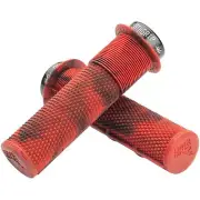 DMR DeathGrip Flanged Grips - Thick, Lock-On, Marble Red DMR-G-BREN-THICK-MR