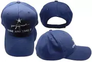 M-4 Come And Take It 2nd Amendment Navy Blue NRA Adjustable Embroidered Cap Hat