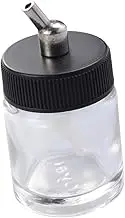 TEHAUX 22Cc Glass Airbrush Bottles with Caps Professional Refillable Paint Jars for Feed Airbrushes Compatible with for Model Painting