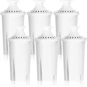Overbest NSF Certified Pitcher Water Filter, Replacement for Brita® Pitchers and Dispensers, Brita® Classic 35557, OB03, Mavea® 107007, and More, Includes 6 Filters