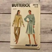 Butterick 3572 Sewing Pattern Dress Tunic Top Square Yoke VTG Miss Sz 10 UNCUT