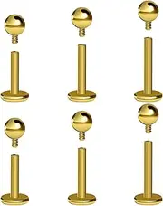 [NewkeepsR] 16G Internally Threaded F136 Implant Grade Titanium Labret Monroe Lip Tragus Helix Earrings Studs