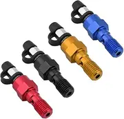 Headerbs Hollow Screw Bleeding Screw, M10 x 1.0 mm Motorcycle Brake Cylinder Brake Caliper Bleeding Screw Nipple Hollow Screw + Dust Cap (Gold)