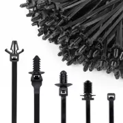 160Pcs Universal Push Mount Cable Zip Tie Compatible with Cars Boat Trailer P...