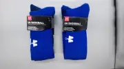 UNDER ARMOUR Baseball Over The Calf Mens Socks, 2 Pack (2 Pairs for Pack), NEW!