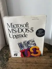 Vintage 90’s Microsoft MS-DOS 5 Sealed Floppy Disk Operating System Upgrade Kit
