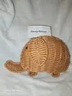 TOMMY BAHAMA RATTAN WICKER ELEPHANT CROSSBODY BAG CLUTCH NWT