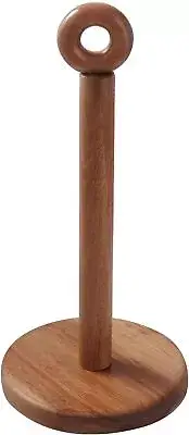 Wooden Paper Towel Holder, Acacia Wood Standing Countertop Roll