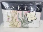 NEW Vintage Martex Percale Twin Sheet Set Flat Fitted floral grandma boho spring