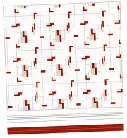 1:48 Scale Dollhouse Printed Geometric Linoleum 6" x 10" - 1940 Design (1/4")