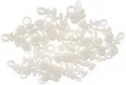 50 Pcs Curtain Track Rail Gliders Runner Wheel White Plastic Hooks Rollers Fit for 9mm Wide Curtain Track Rail 9mm Bottom Diameter, Fit for Auto SUV MPV car etc.