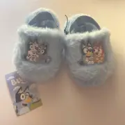 Toddler Bluey Slippers Size 5/6 Soft Plush Bluey Bingo Cartoon Character