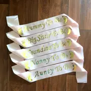 Pink Champagne Gold Foiled Baby Shower Sash