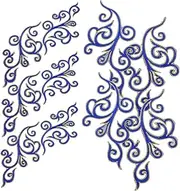 HOODANCOS 5 Pairs Embroidered Iron Appliques for Clothes Hot Melt Adhesive Patches for Decorating Performance Costumes Bridal Gowns and Evening Reliable Material