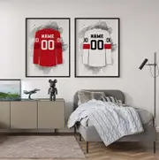 [Namly Design] Personalised Poster - Hockey Jersey Set of 2