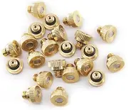 MOBUTOFU 10Pcs Brass Misting Nozzles for Outdoor Cooling Systems Durable Orifice Easy Installation for Low Pressure Water Fogging Nozzle Systems