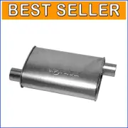 Universal Super Turbo Exhaust Muffler with Fiberglass Matting for Smooth Sound