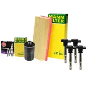 Mann Filters Denso 4 Coils NGK 4 Ruthenium HX Spark Plugs Tune Up Kit For Audi (for: Audi)