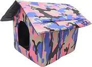 BESPORTBLE Elevated Weatherproof Insulated Cat House for Outdoor Use Cat Shelter with Removable Pads Ensuring for Pets Cold Winter Months
