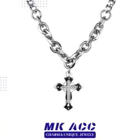 在飛比找蝦皮購物優惠-MK美學🌈十字架項鍊男女ins設計感 鈦鋼項鍊 不退色不過敏