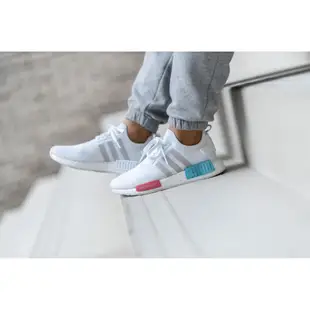 【Omaha】Adidas Originals Nmd_R1 女款 白粉 經典款 襪套鞋 休閒鞋