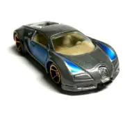 2006 Hot Wheels Bugatti Veyron Faster Than Ever 5 spoke gold rims VHTF Gray Blue