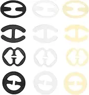 TEHAUX 12pcs Bra Strap Clips - Adjustable Cleavage Control Straps Holders Clips for T-Shirts, Dresses, and Racerback Styles