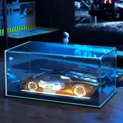 Lighted Display Case1/24 Scale Model Cars,Clear Acrylic Display Box for Cars