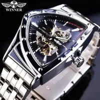 在飛比找Yahoo!奇摩拍賣優惠-現貨男士手錶腕錶Winner新款三角形錶盤男士自動機械手錶時