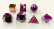 Amethyst Sacred Geometry Set 7 Pieces Crystal Healing Spiritual Meditation