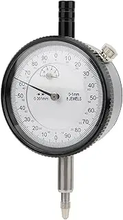 Dial Indicator, Dial Indicator with Magnetic Base, 0.001mm 0‑1mm Resolution Range 8 Jewels Shockproof Stainless Steel Dial Gauge Measuring Tool